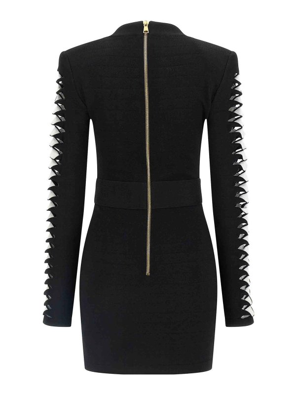Balmain: Knielange Kleider online - Knielanges Kleid - Schwarz