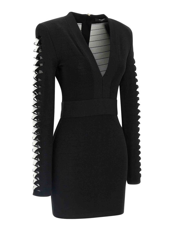 The Best Shops Balmain: Knielange Kleider - Knielanges Kleid - Schwarz