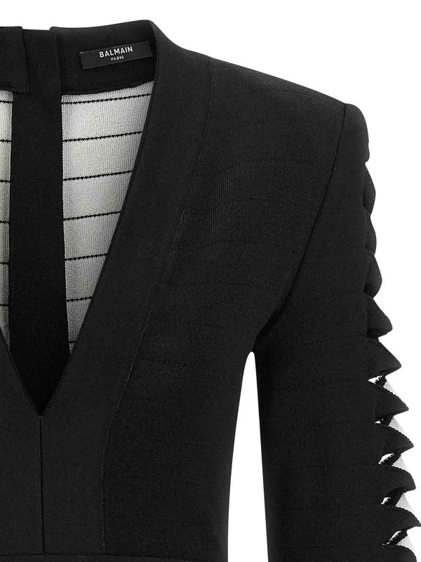 Knielanges Kleid - Schwarz shop online: Balmain