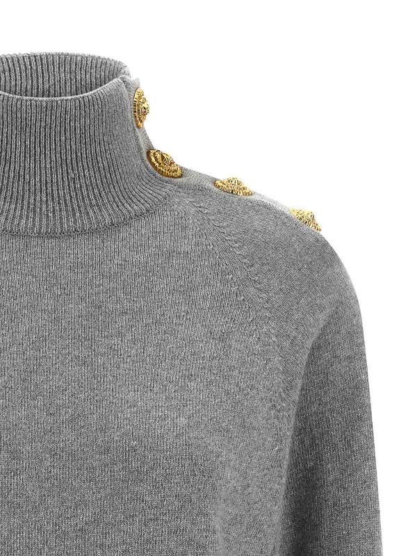 The Best Shops Balmain: Robe longueur genou - Robe Au Genou - Gris