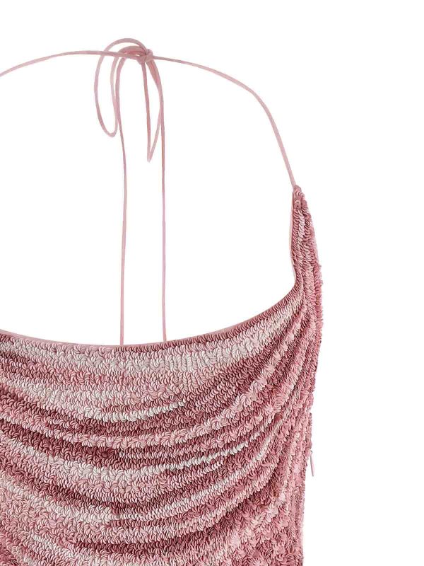 The Best Shops Balmain: ニーレングスドレス - 膝丈ドレス - ヌードカラー