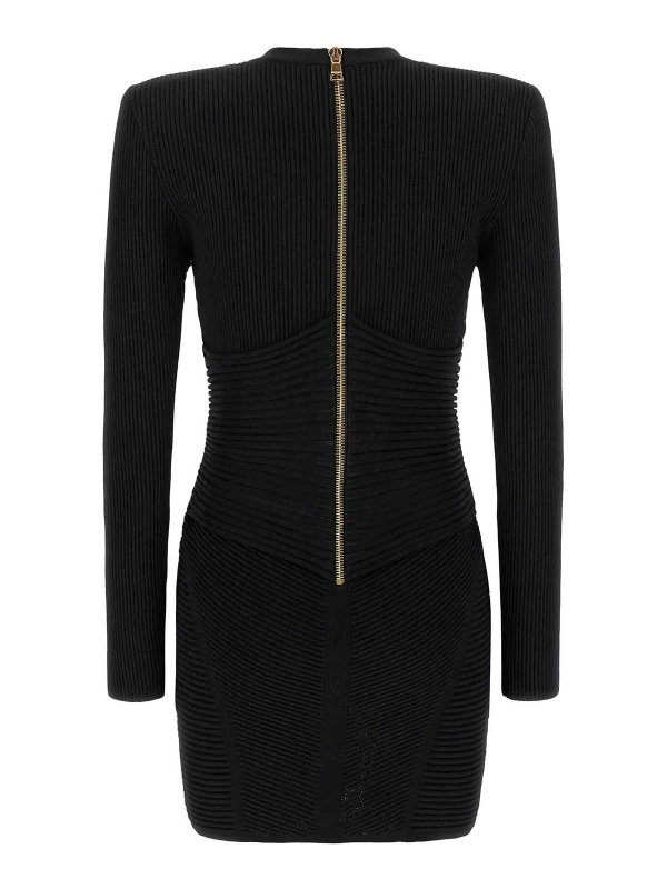 Balmain: Robe longueur genou online - Robe Au Genou - Noir