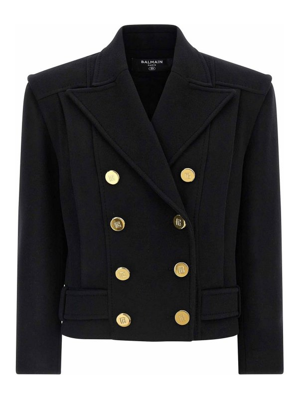Balmain: short coats - Double-Breasted Coat