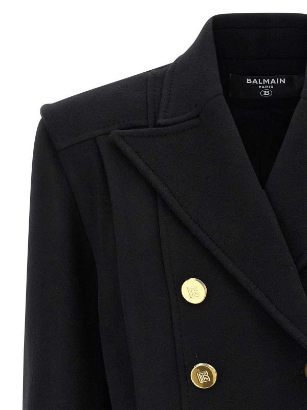 The Best Shops Balmain: short coats - Double-Breasted Coat