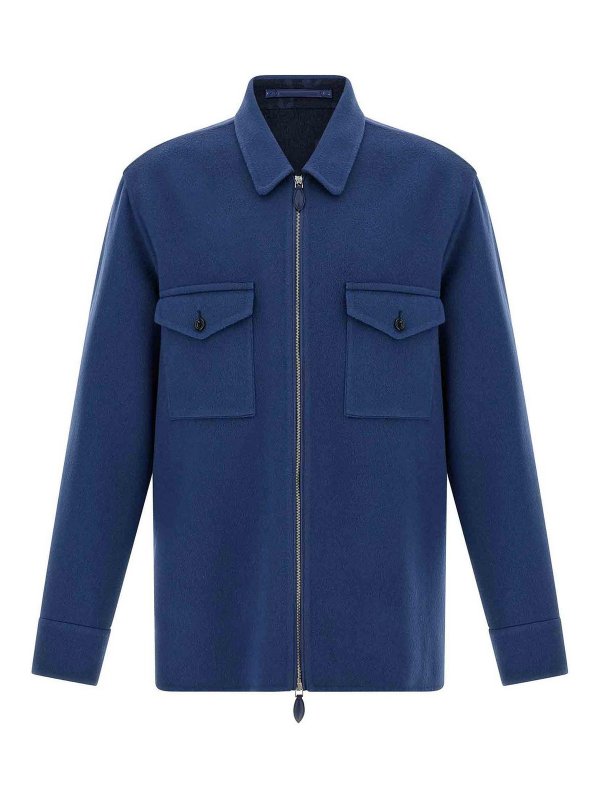 BERLUTI: blouses - Double Cloth Overshirt