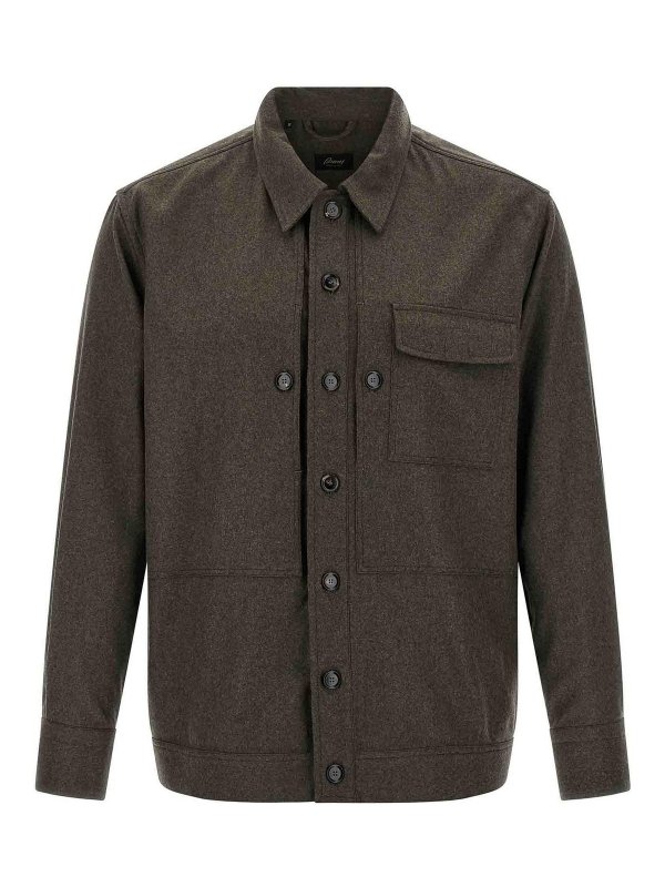 BRIONI: Blusas - Blusa - Gris