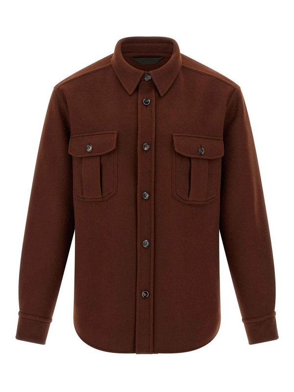 BRIONI: カジュアルジャケット - カジュアルジャケット - ブラウン