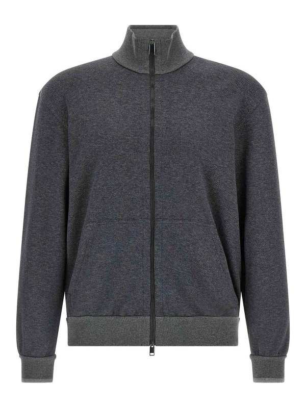 BRIONI: Sweatshirts & Sweaters - Piqu Cotton Sweatshirt