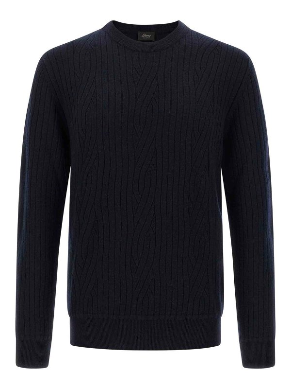 BRIONI: クルーネック - クルーネック - ブルー