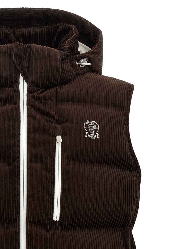 Gilet - Marron shop online: BRUNELLO CUCINELLI