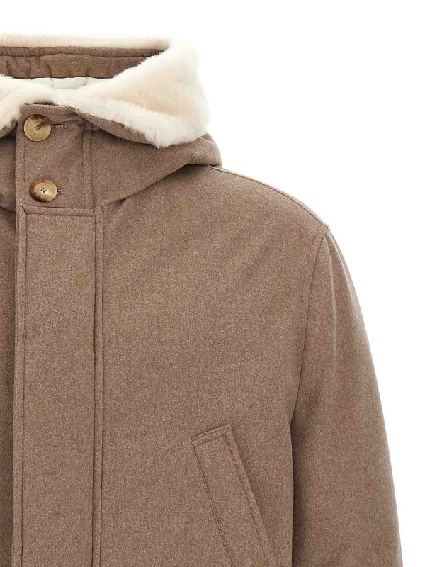 The Best Shops BRUNELLO CUCINELLI: casual jackets - Flannel Down Jacket