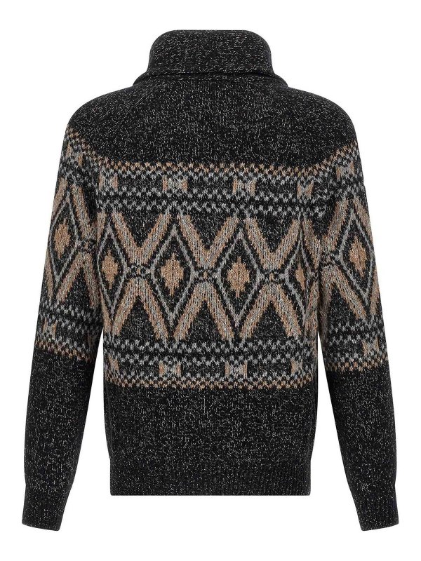 BRUNELLO CUCINELLI: cardigans online - Geometric Jacquard Cardigan