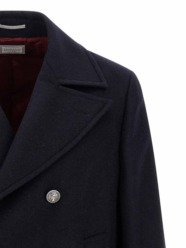 The Best Shops BRUNELLO CUCINELLI: short coats - Double Flannel Caban