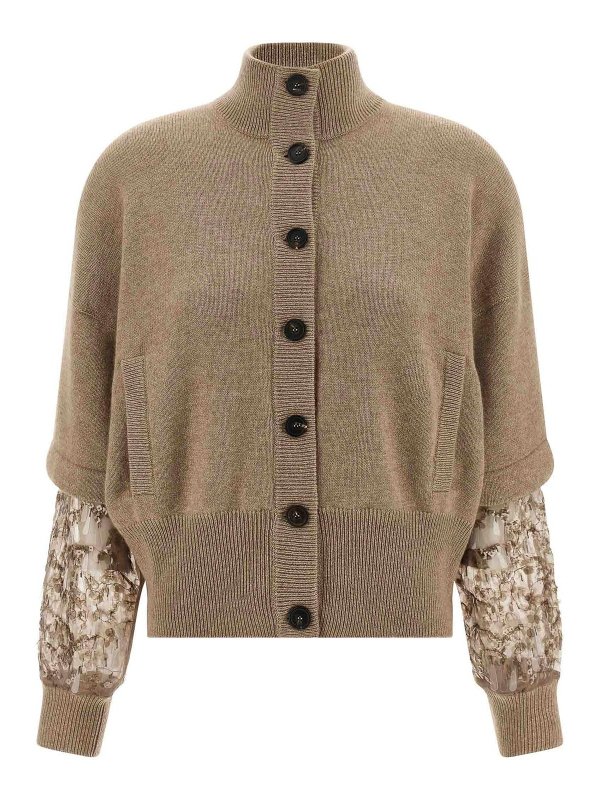 BRUNELLO CUCINELLI: Cardigans - Cardigan - Beige