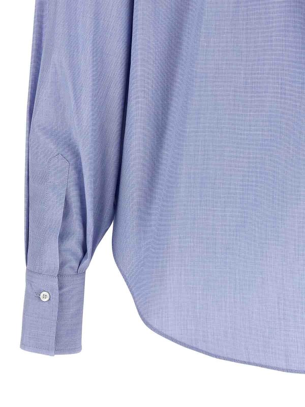 Shiny Collar Detail Shirt shop online: BRUNELLO CUCINELLI