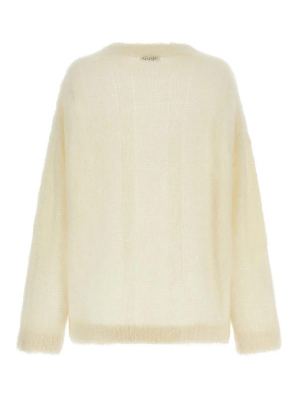 BRUNELLO CUCINELLI: Strickpullover mit Rundhalsausschnitt online - Rundhalspullover - Weiß