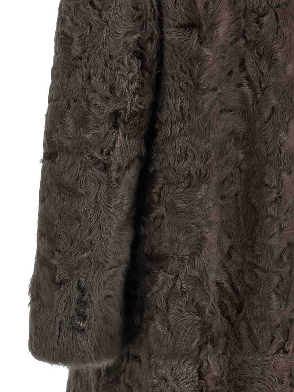 Wavy Shearling Coat shop online: BRUNELLO CUCINELLI