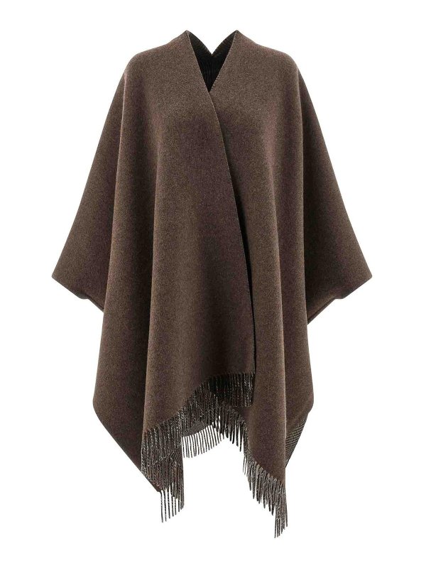 BRUNELLO CUCINELLI: Capes &  Ponchos online - Cashmere Reversible Poncho