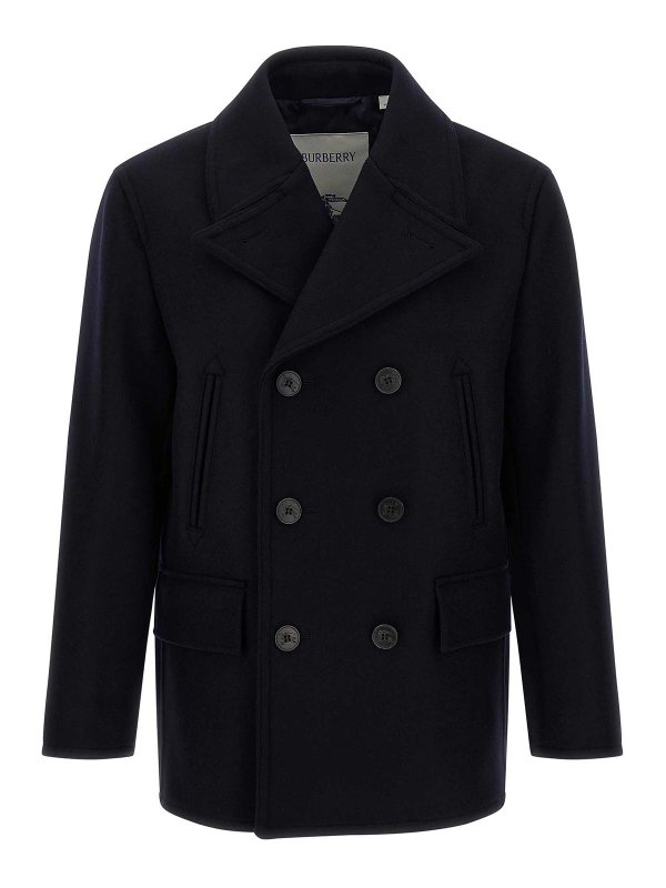 BURBERRY: ショートコート - ショートコート - ブルー