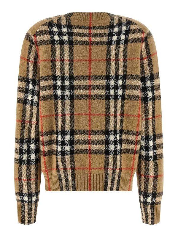 BURBERRY: Strickpullover mit Rundhalsausschnitt online - Rundhalspullover - Beige