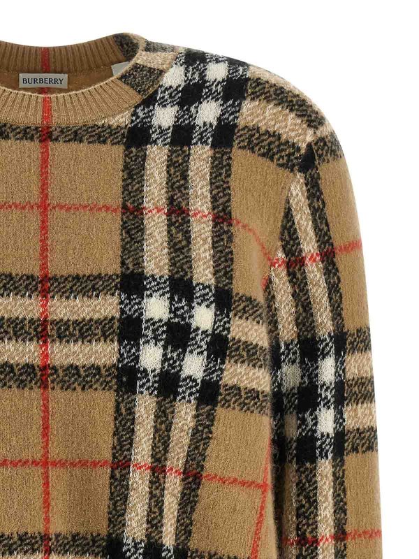 The Best Shops BURBERRY: Strickpullover mit Rundhalsausschnitt - Rundhalspullover - Beige