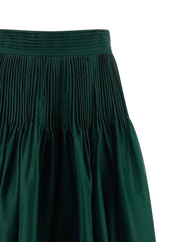 The Best Shops CAROLINA HERRERA: Knee length skirts & Midi - Pintucked Organza Skirt
