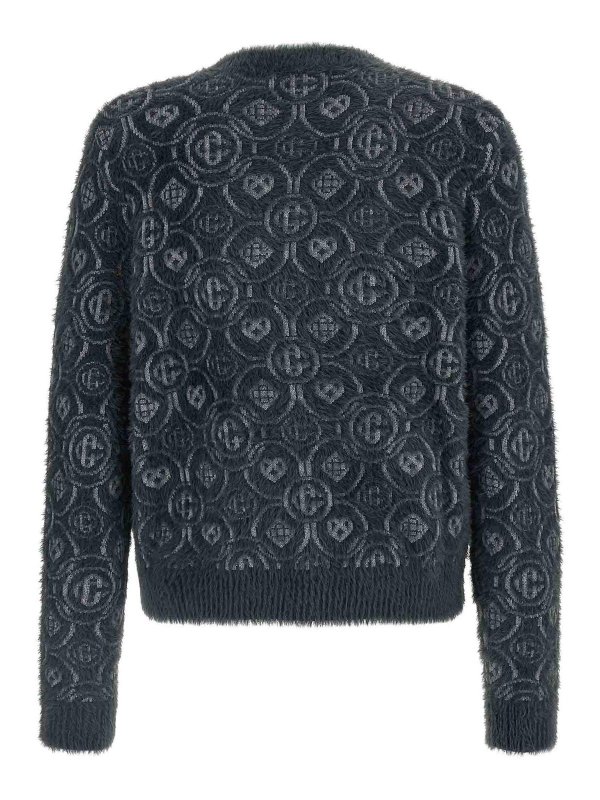 CASABLANCA: crew necks online - Fluffy Monogram Sweater