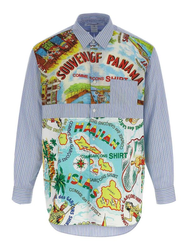 COMME DES GARCONS: shirts - Patterned Inserts Shirt