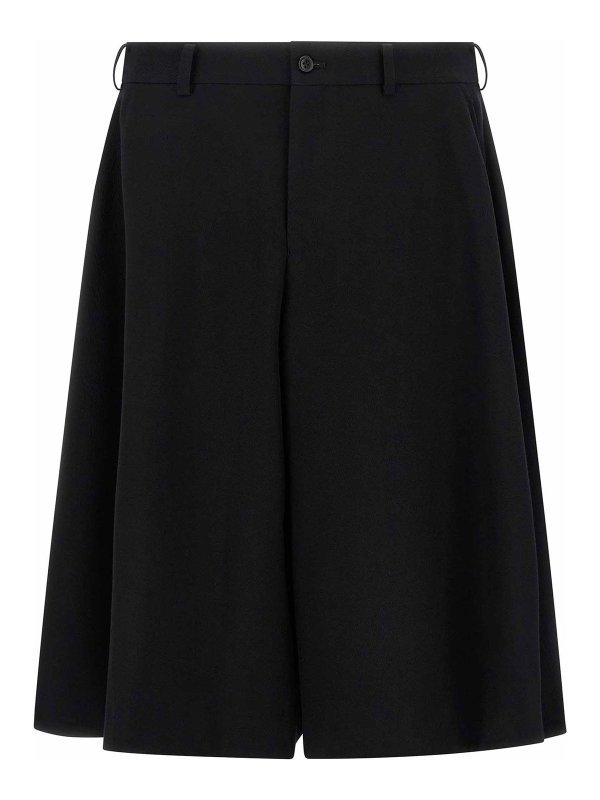 COMME DES GARÇONS HOMMES PLUS: トラウザーショーツ - ショートパンツ - 黒