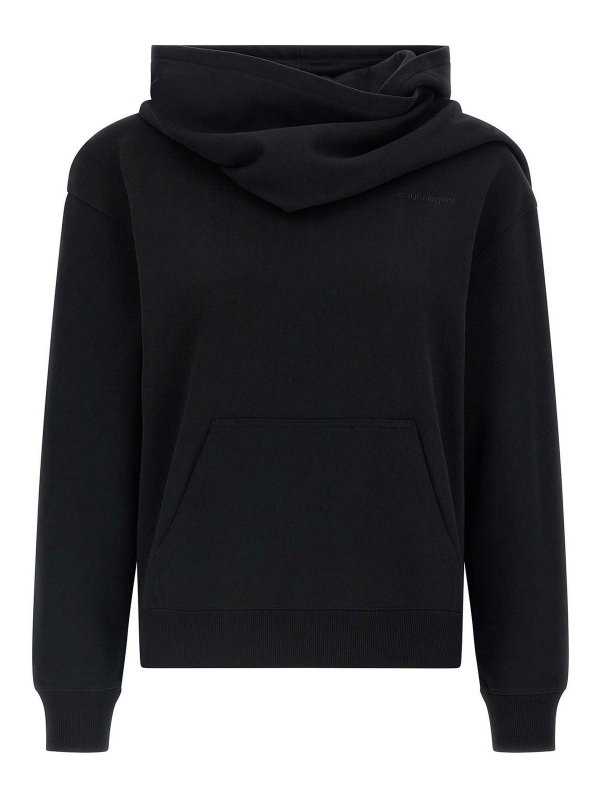 Courreges: Sweatshirts & Sweaters - Hoodie And Scarf