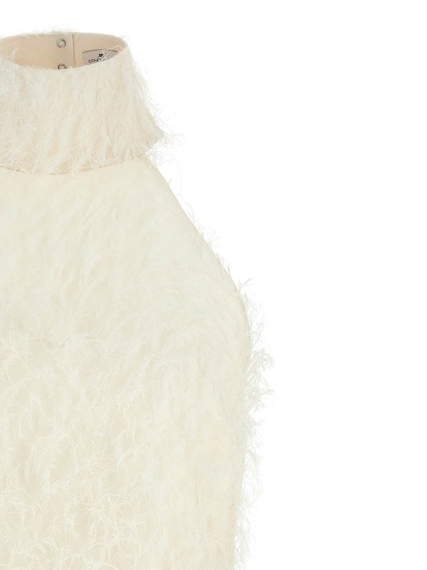 The Best Shops Courreges: Robe longueur genou - Robe Au Genou - Blanc