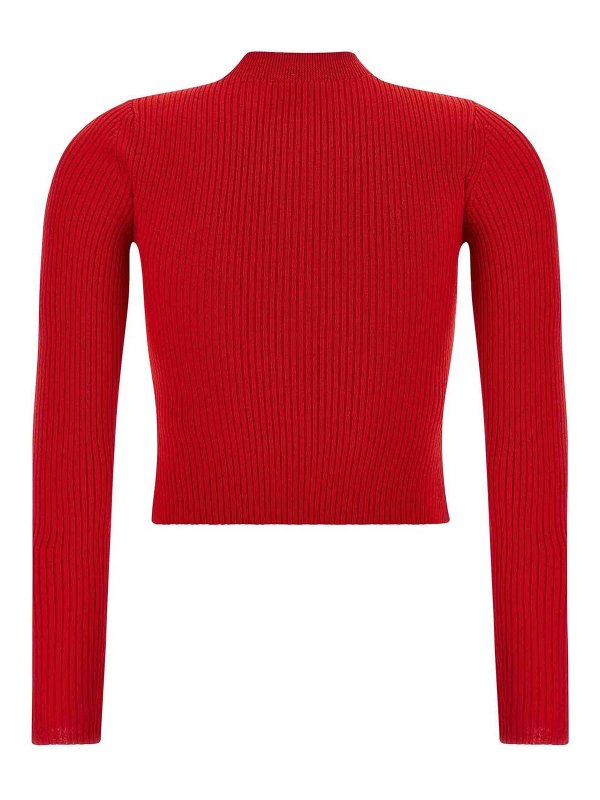 DIESEL: Strickpullover mit Rundhalsausschnitt online - Rundhalspullover - Rot