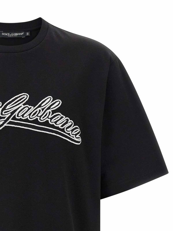 The Best Shops DOLCE & GABBANA: t-shirts - Logo Embroidery T-Shirt