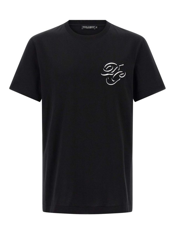 DOLCE & GABBANA: T-shirts - T-Shirt - Schwarz