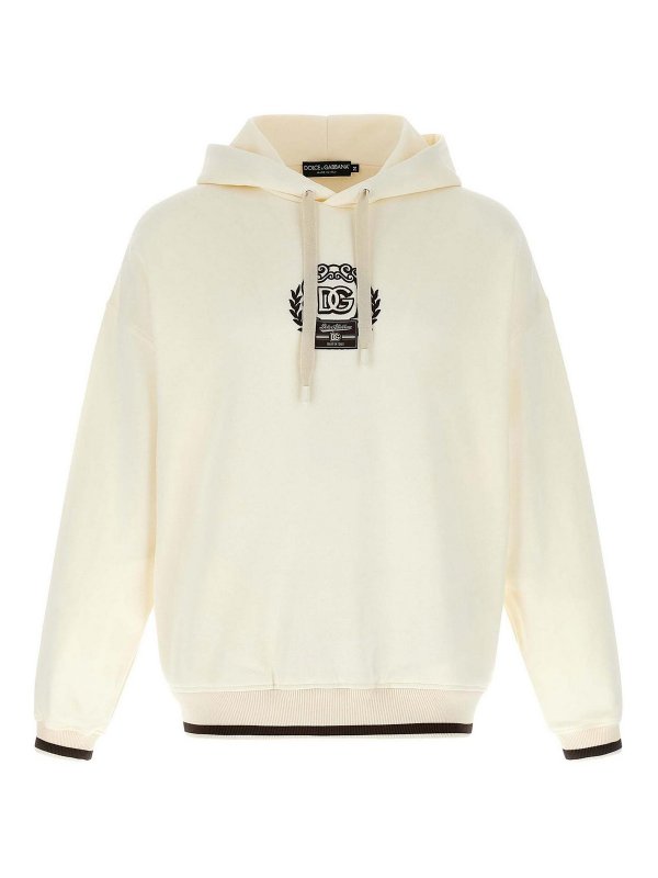DOLCE & GABBANA: Sweatshirts und Pullover - Sweatshirt - Weiß