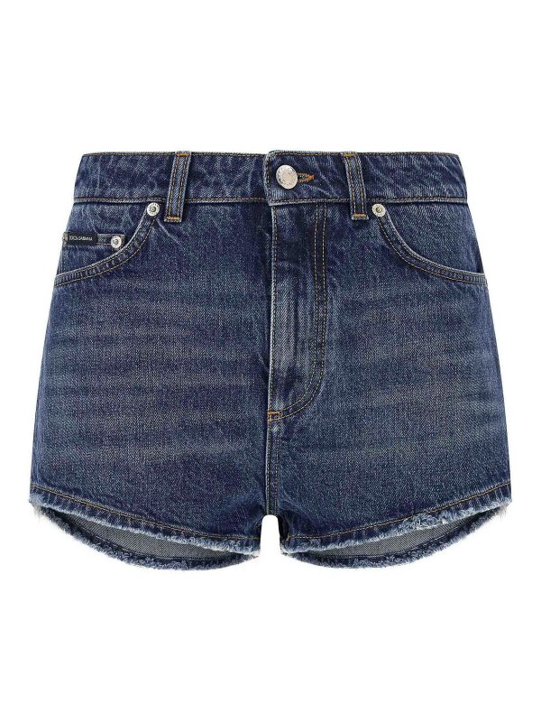 DOLCE & GABBANA: Trousers Shorts - Plate shorts logo