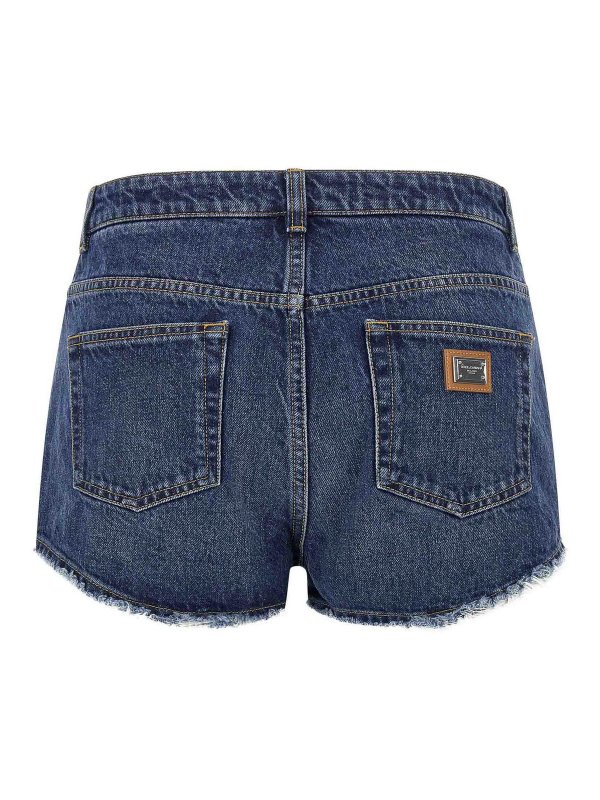 DOLCE & GABBANA: Trousers Shorts online - Plate shorts logo
