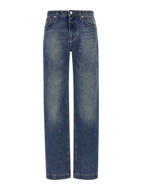 DOLCE & GABBANA: Jeans évasés - Jean Bootcut - Bleu