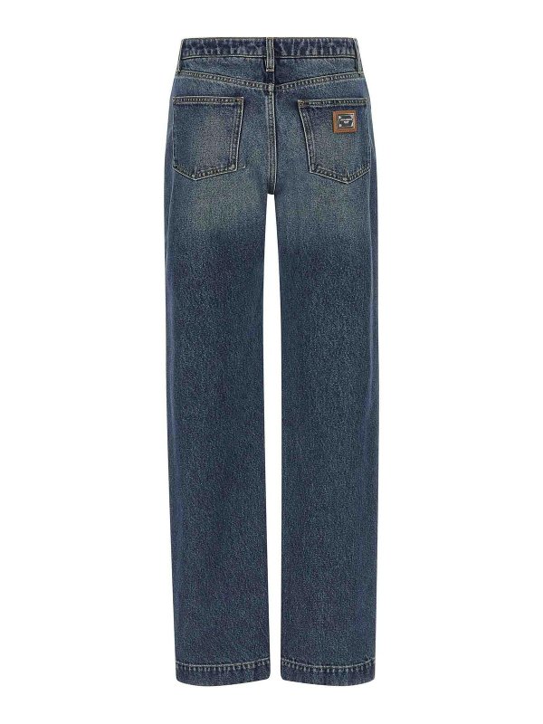 DOLCE & GABBANA: Jeans évasés online - Jean Bootcut - Bleu