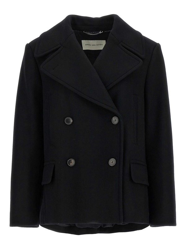 DRIES VAN NOTEN: Manteaux courts - Manteau Court - Noir