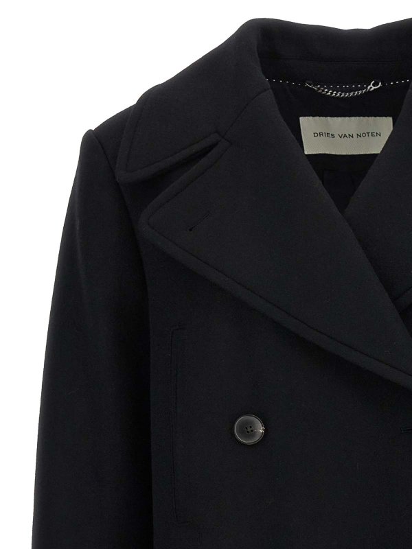 The Best Shops DRIES VAN NOTEN: Manteaux courts - Manteau Court - Noir