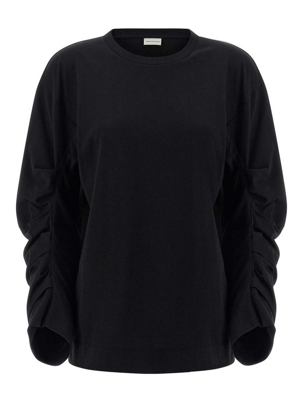 DRIES VAN NOTEN: Tシャツ - Tシャツ - 黒