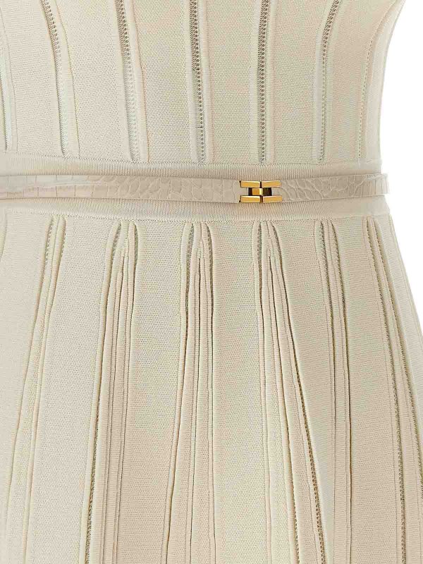 Robe Au Genou - Blanc shop online: ELISABETTA FRANCHI