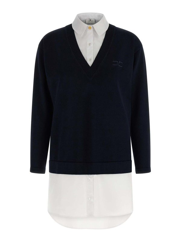 ELISABETTA FRANCHI: knee length dresses - Multi-Layered Dress