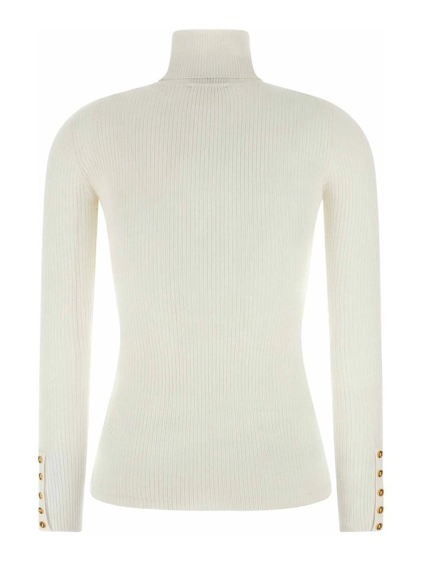 ELISABETTA FRANCHI: cardigans online - Ribbed Turtleneck Sweater