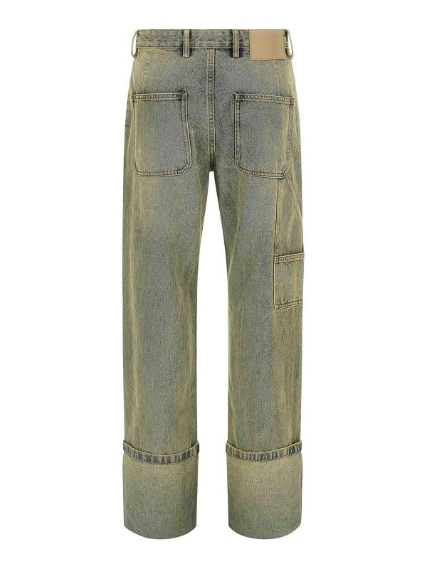 ENTIRE STUDIOS: bootcut jeans online - Cuff Surface Wave Jeans