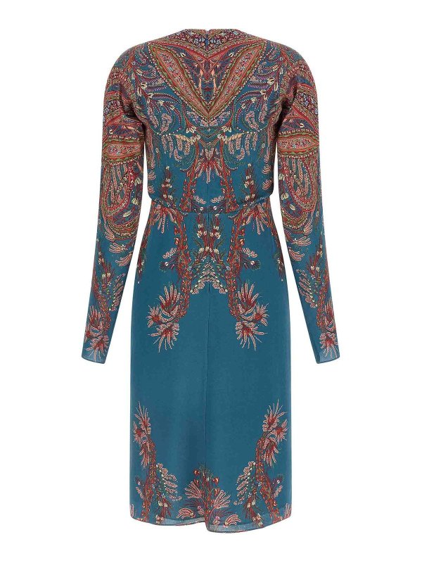 ETRO: knee length dresses online - Floral Printed Dress