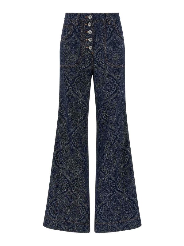 ETRO: bootcut jeans - Jacquard Jeans