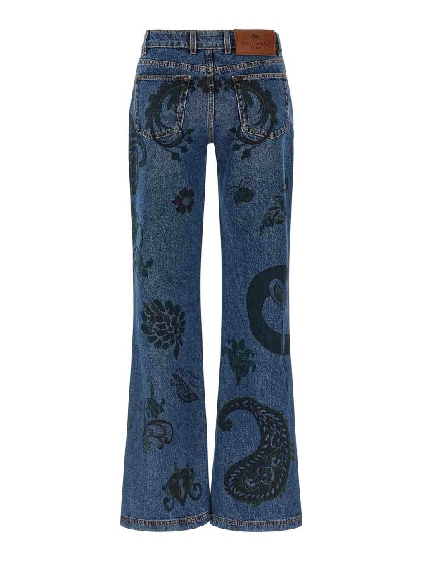 ETRO: jeans bootcut online - Jeans di stampa paisley