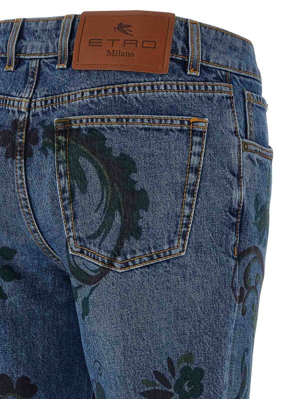 Jeans di stampa paisley shop online: ETRO